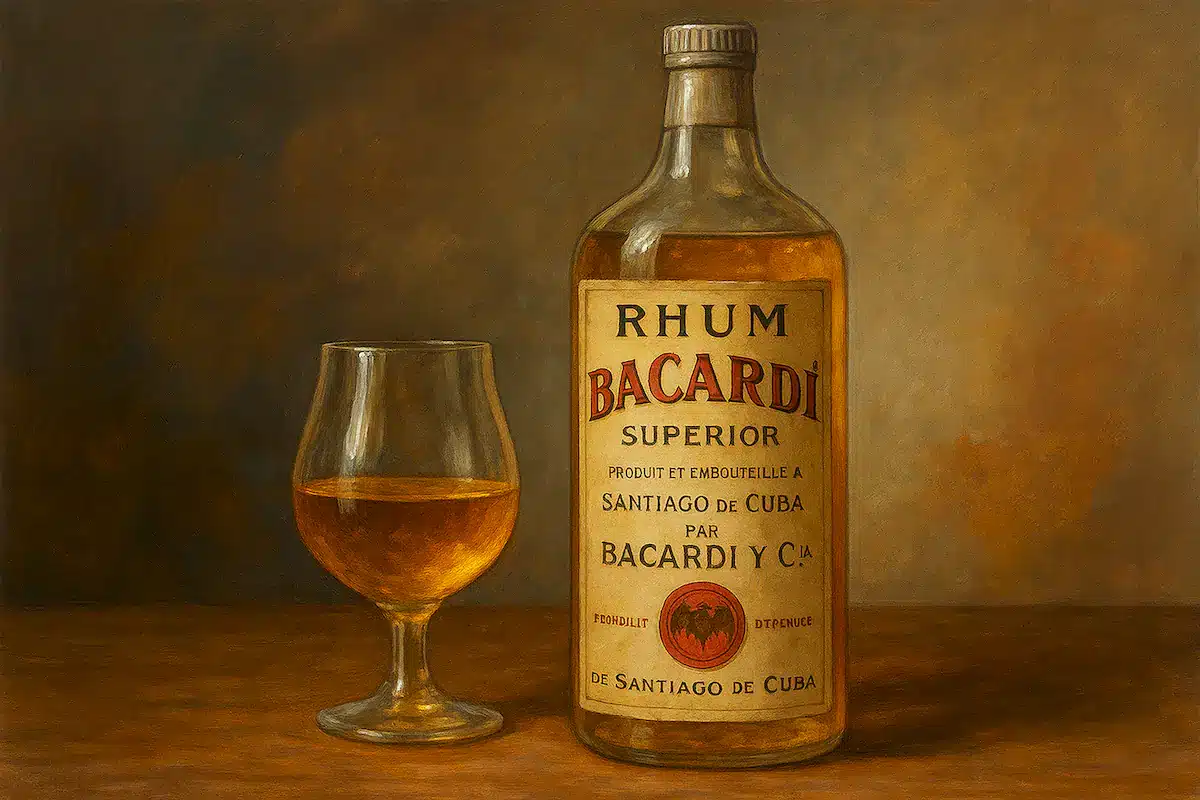Bacardi carta blanca pre-Castro, degustazione illustrazione