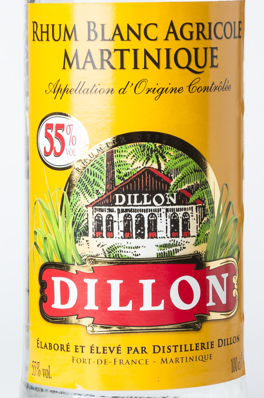 Rhum blanc Dillon 55° - Rhum martiniquais agricole