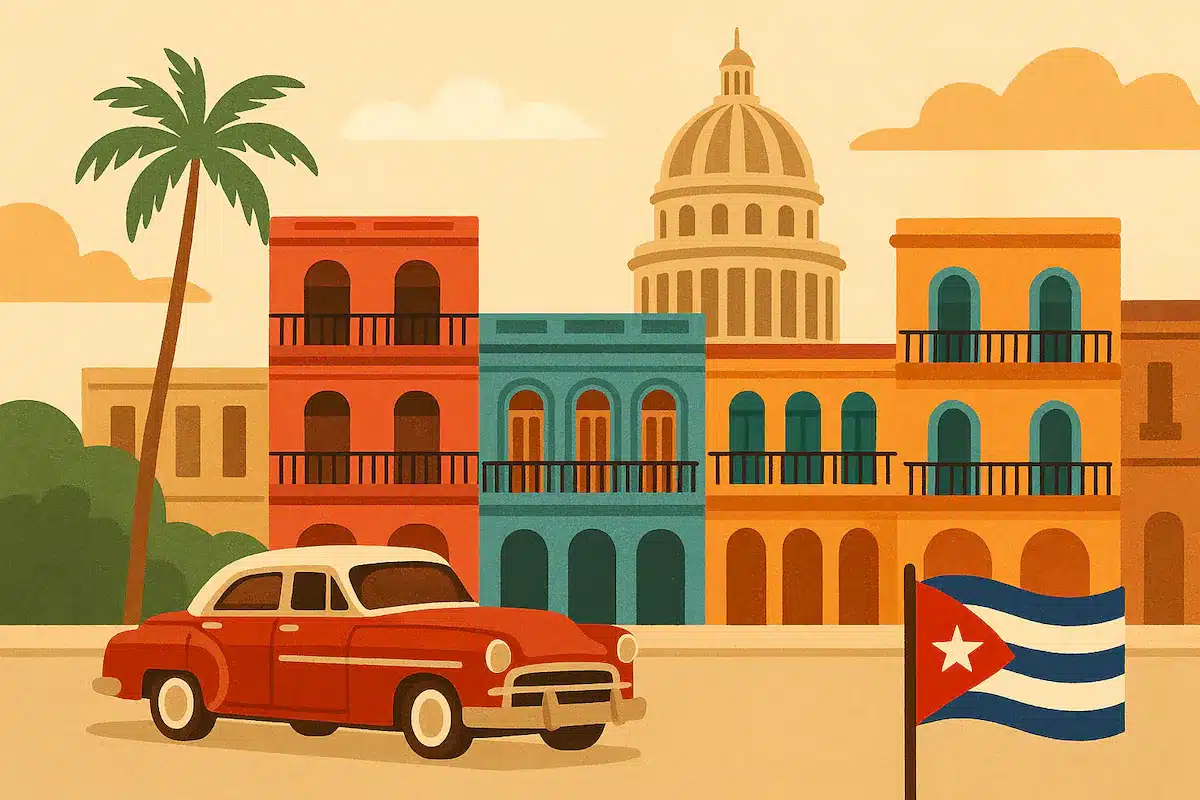 Appunti di viaggio- La Habana, Cuba. Illustrazione per blog a cura di Leonardo Pinto