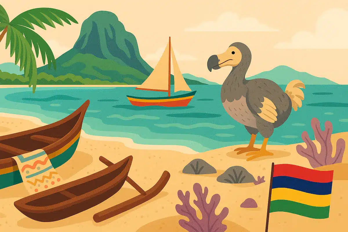 Appunti di viaggio- Mauritius, spiagge. Illustrazione. Blog Leonardo Pinto. Isla de Rum.