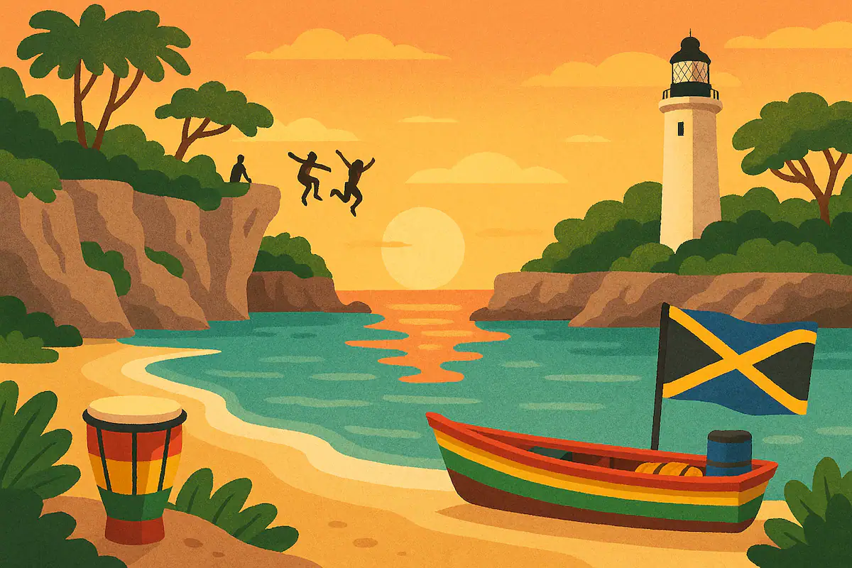 Appunti di viaggio- Negril, Jamaica. Illustrazione.