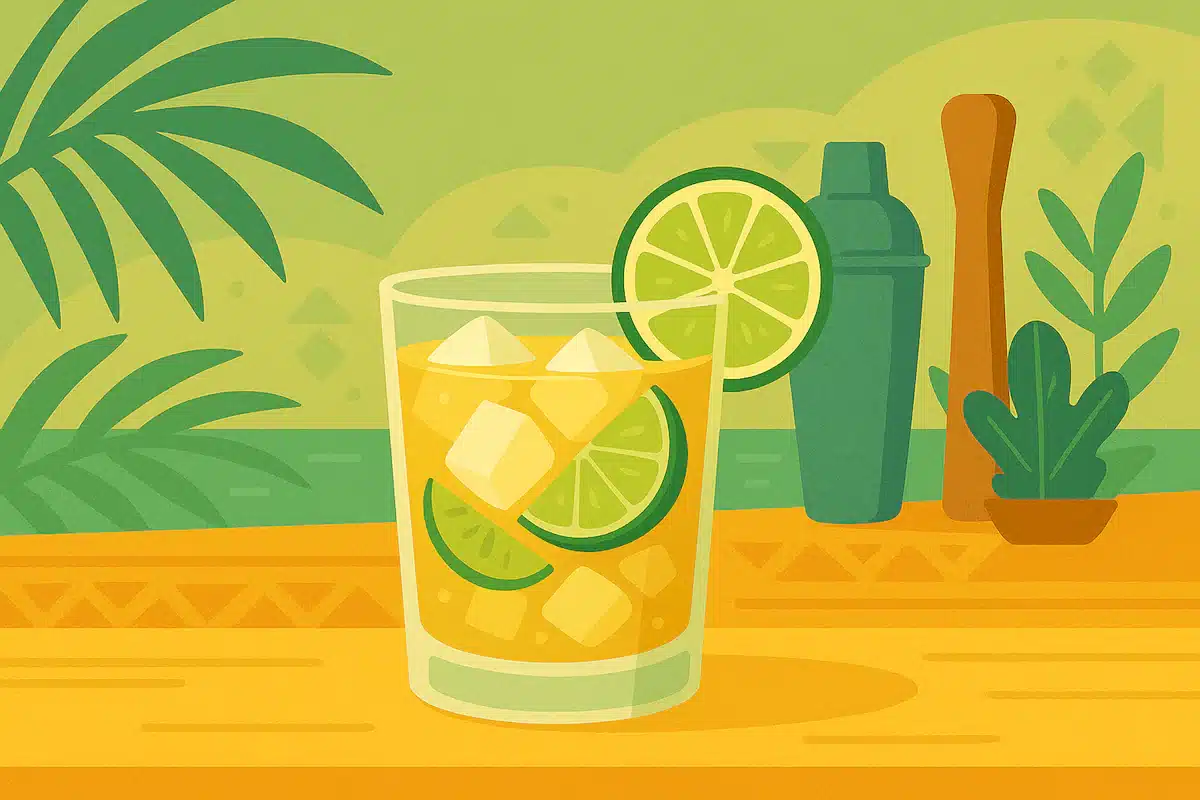 Caribbean Drink- Caipirinha. Illustrazione. Blog Leonardo Pinto. Isla de Rum.