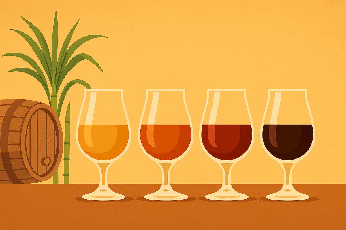 Il colore del rum e la sua importanza. Illustrazione. Blog Leonardo Pinto. Isla de Rum.