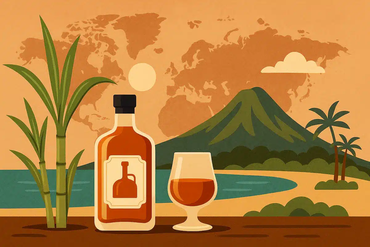Rum e Terroir: come la provenienza plasma l’identità del distillato Illustrazione. Blog Leonardo Pinto. Isla de Rum.