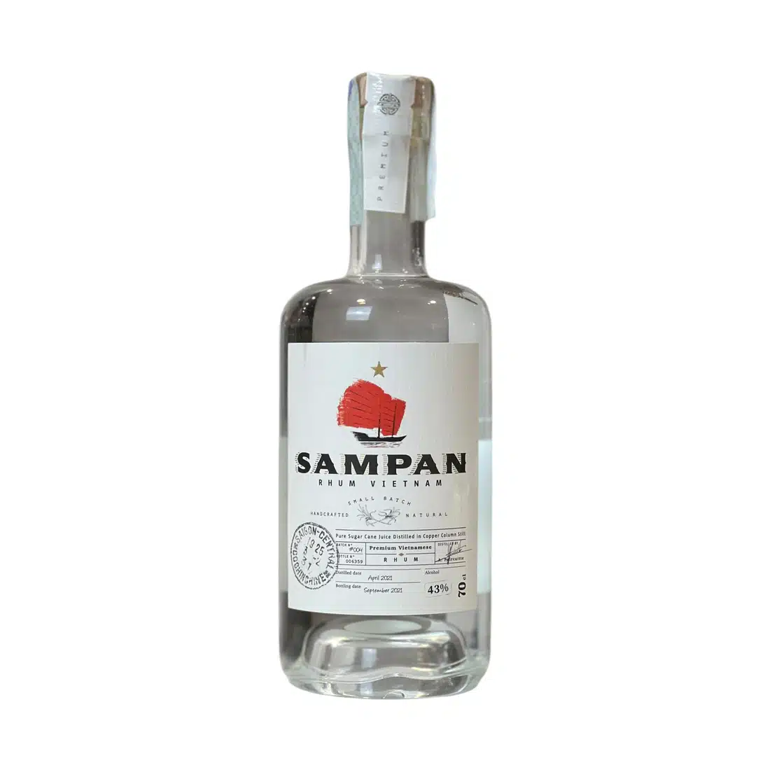 Sampan Handcrafted Pure Sugarcane Rhum Vietnam