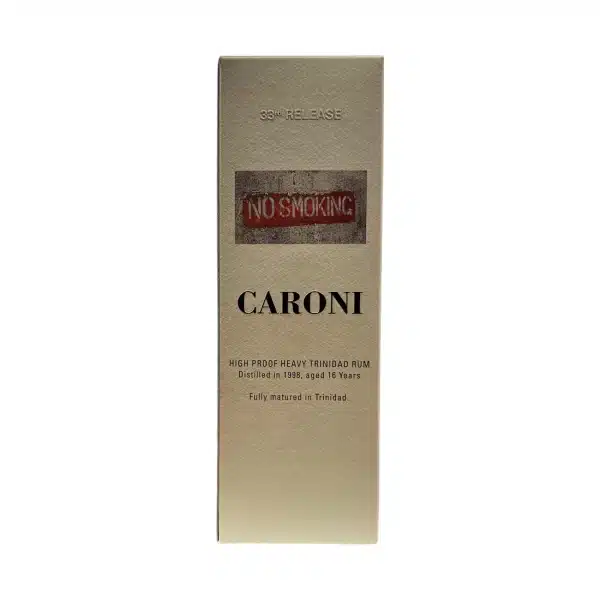 Caroni 1998 Velier 16 yo Rum High Proof 33rd release “No Smoking” box
