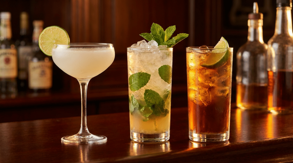 Daiquiri Mojito e Cuba Libre